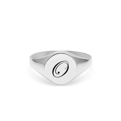 Myia Bonner Initial O Silver Edwardian Signet Ring
