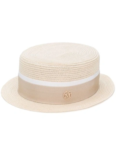 Maison Michel Auguste Hat In Neutrals