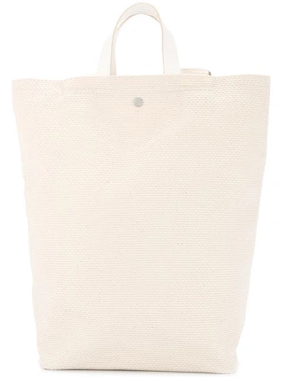 Cabas Tote Backpack In White