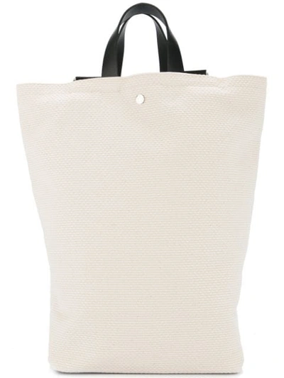 Cabas Tote Style Backpack In White