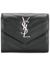 Saint Laurent Monogram Flap Wallet In Black