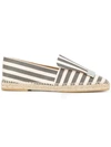 Sergio Rossi Sr1 Striped Woven Espadrilles In Black