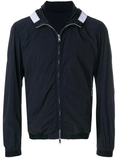 Emporio Armani Hooded Zip-up Jacket - Blue