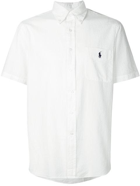 white ralph lauren polo shirt button down