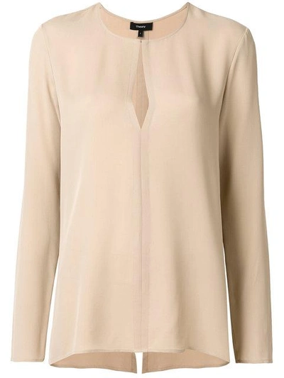Theory Keyhole Relaxed Blouse