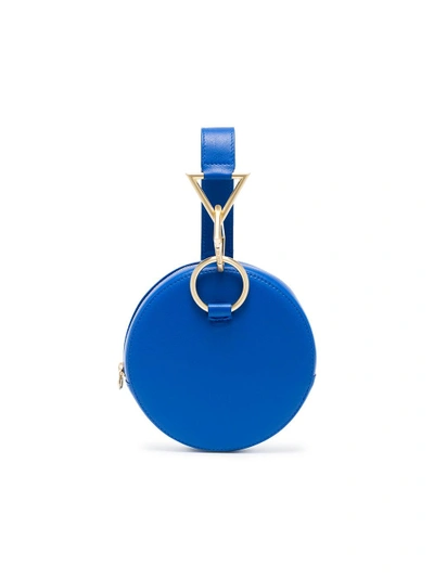 Tara Zadeh Blue Azar Leather Bracelet Bag