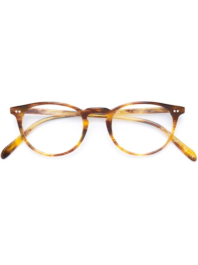 Oliver Peoples 'riley-r' Glasses In Brown