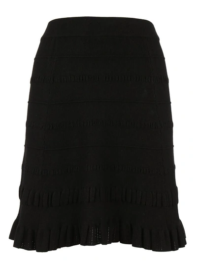 Kenzo Textured Knit Skirt In Black