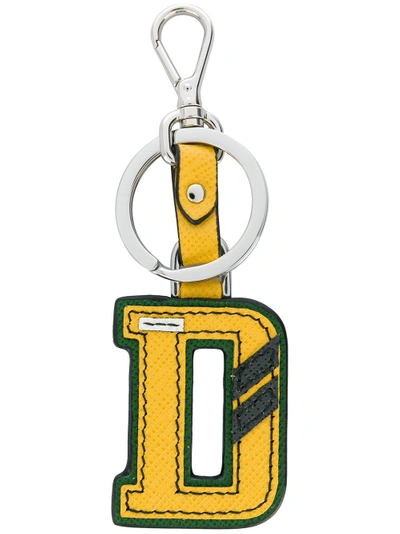 Aandringen Vallen berouw hebben Prada D Letter Keyring | ModeSens