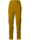 Veronique Leroy Gathered Leg Trousers In Yellow