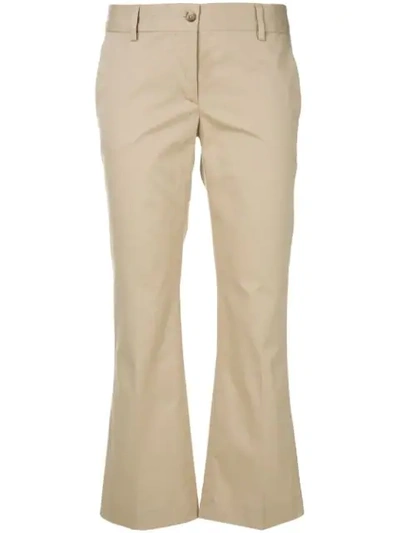 Alberto Biani Cropped Trousers In Neutrals
