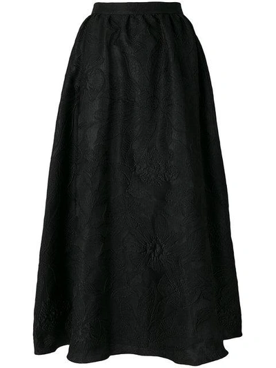 Noon By Noor Brocade Full Ankle-length True Waist Skirt In Black