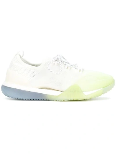 Adidas By Stella Mccartney Pureboost Dégradé Stretch-knit Sneakers In Verde Fluo