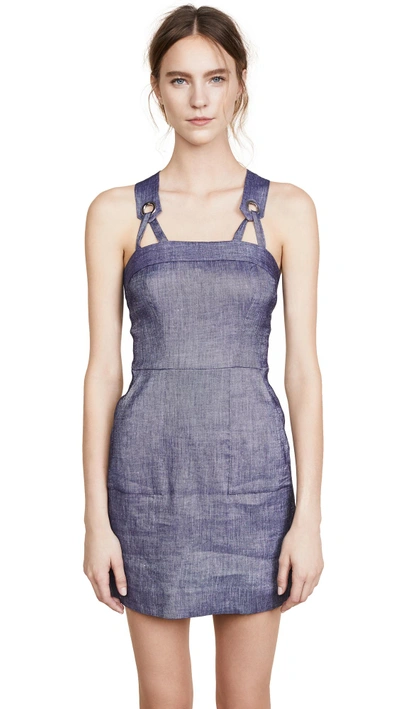 Milly Apron Dress In Blue