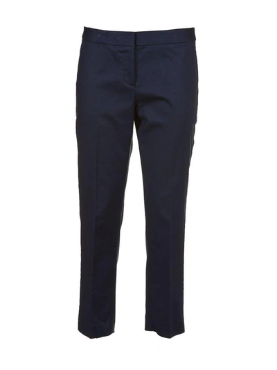 Michael Michael Kors Slim Cropped Trousers In Blu Navy