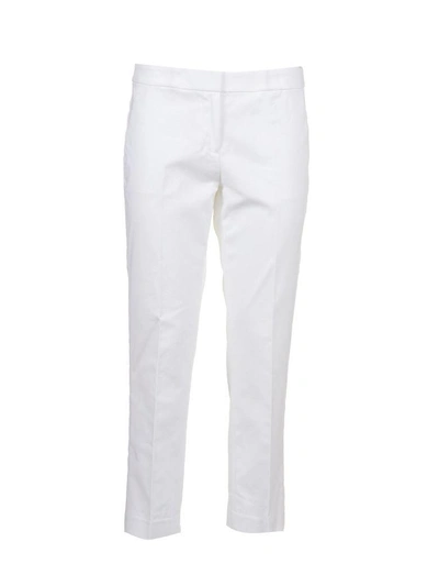 Michael Michael Kors Slim Cropped Trousers In Bianco