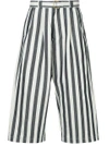 A(lefrude)e Striped Cropped Trousers  In White