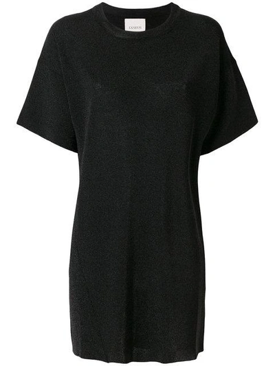 Laneus Plain T-shirt Dress - Black