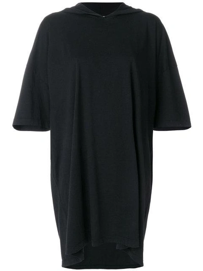 Faith Connexion Shortsleeved Oversized Hoodie In Black
