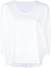 C.t.plage Cropped Sleeves T-shirt In White