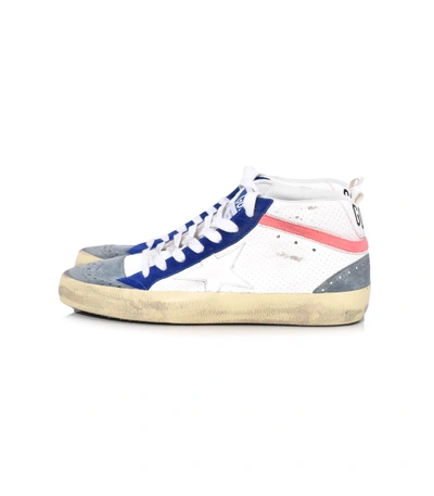 Golden Goose Mid Star Sneaker In White Leather/white Patent Star