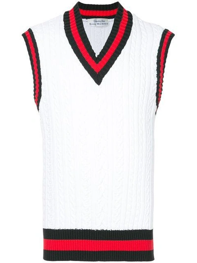 Education From Youngmachines Ribbed Contrast Vest - White