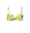 Diane Von Furstenberg Floral-print Balconette Bikini Top In Yellow