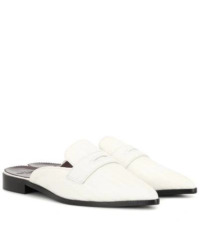Bougeotte Satin Mules In White