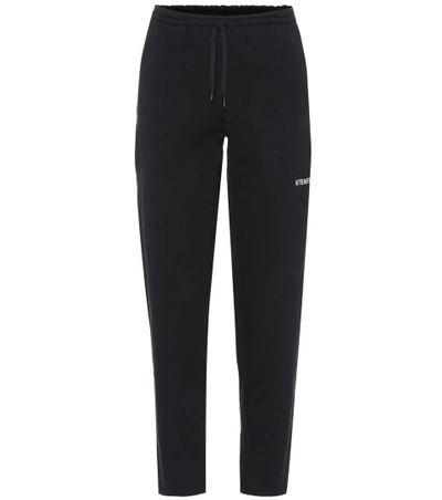 Vetements Stretch-cotton Sweatpants In Black
