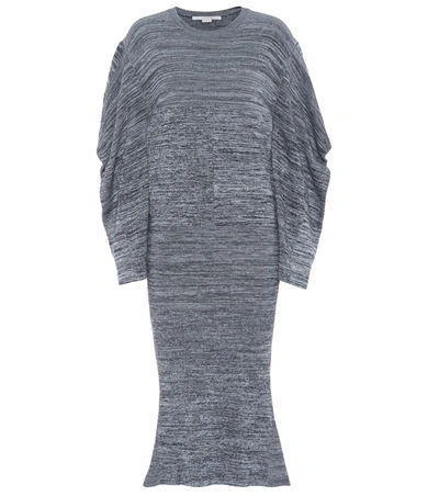 Stella Mccartney Knit Cotton Dress In Blue