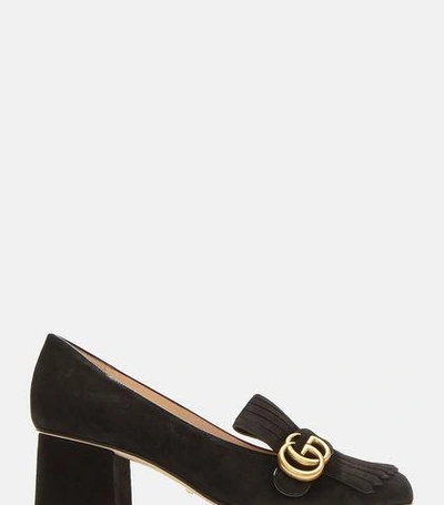 Gucci Gg Mid-heel Fringed Marmont Pumps In Black