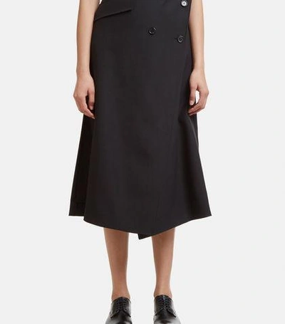 Yang Li Double Asymmetrical Breasted Skirt In Black