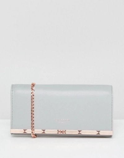 Ted Baker Metal Bar Matinee With Chain - Gray