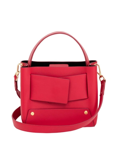 Yuzefi Limited Dinky Leather Shoulder Bag In Red