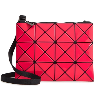 Bao Bao Issey Miyake Lucent Two-tone Crossbody Bag In Red/ Pink