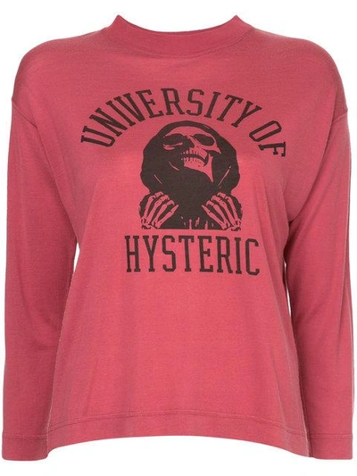 Hysteric Glamour  Sleeve University Of Hys T shirt   Pink