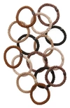 L Erickson Grab & Go 15-pack Braided Ponytail Holders In Daytime Metallic