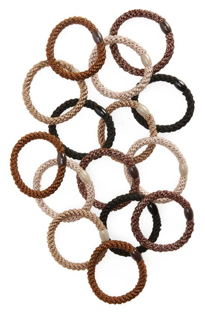 L. Erickson Grab & Go 15-pack Braided Ponytail Holders In Daytime Metallic