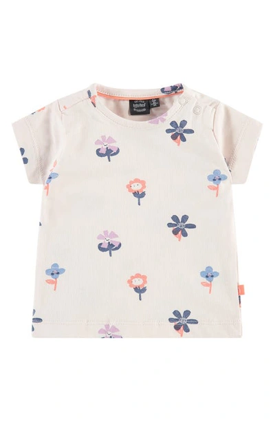 Babyface Babies' Flower Print T-shirt In Soft Pink