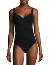 Gottex Lattice Shaped Square-neck One-piece Swimsuit In Black
