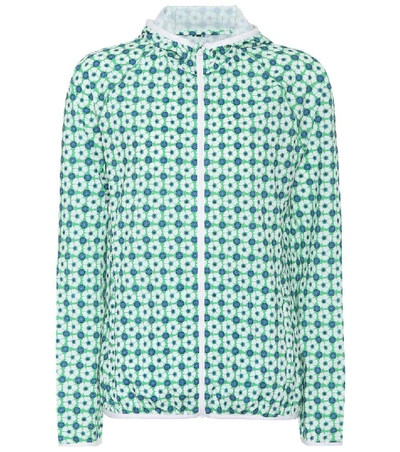 Tory Sport Printed Packable Performance Jacket In Green