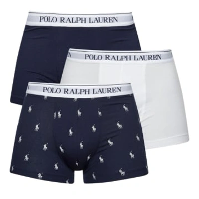 Polo Ralph Lauren Logo-waistband Pack Of Three Stretch-cotton Trunks In Multi