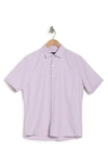 Westzeroone Kids' Baylor Cotton Short Sleeve Button-up Shirt In Purple