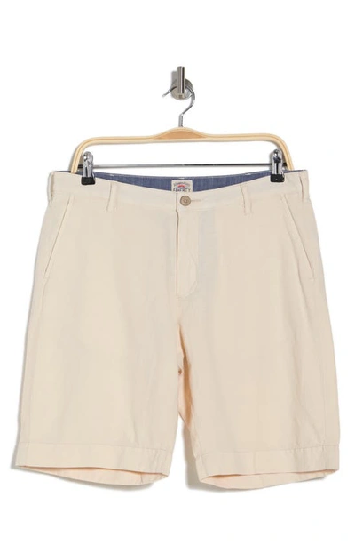 Faherty Malibu Linen & Cotton Chino Shorts In Stone