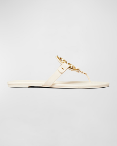 Tory Burch Metal Miller Soft Leather Sandals In Sweet Tooth Gold