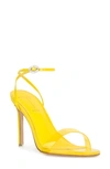 Black Suede Studio Carrie Transparent Ankle-strap Sandals In Lemon Yellow
