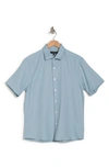 Westzeroone Baylor Cotton Short Sleeve Button-up Shirt In Soft Teal