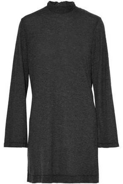 Iro Open-back Ruffle-trimmed Stretch-jersey Mini Dress In Black