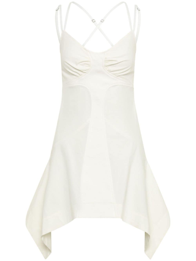 Dion Lee Butterfly Racer Minidress In Ivory