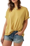 Free People Nina Crewneck T-shirt In Bitter Oil